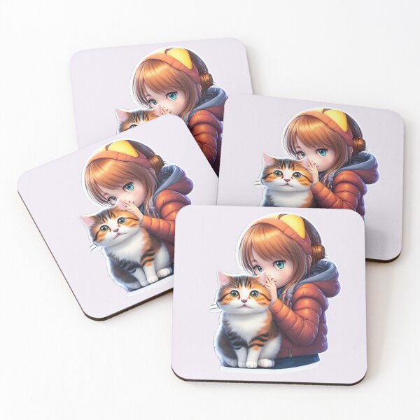 Item preview, cat and girl,cat playing ,kitty  designed and sold by GLORY-LIFE.
