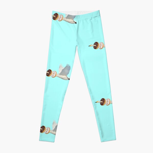 Cute Swan Donuts Hunter by Alice Monber Leggings