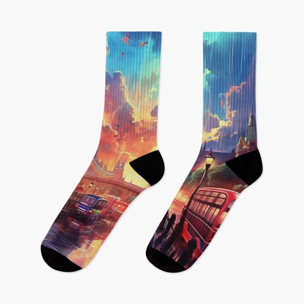 Item preview, London city multicolored melancholic style designed and sold by ink-and-Design.
