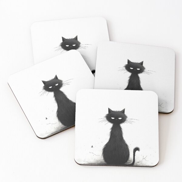 Item preview, Minimalist Cats: Aesthetic of Dark Humor designed and sold by Piotrek0001.