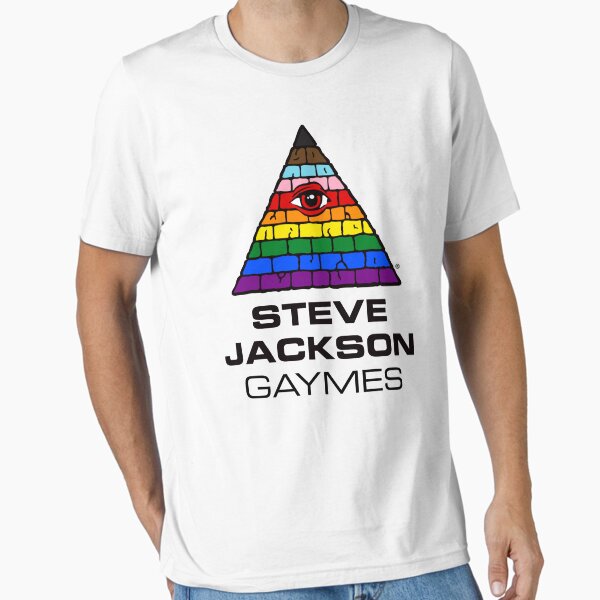 Item preview, Steve Jackson Gaymes Rainbow EIP Pride Shirt designed and sold by SJ-Games.