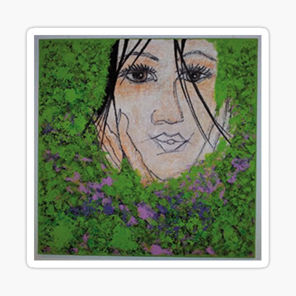 Mystischer Blick durch den Busch Sticker
