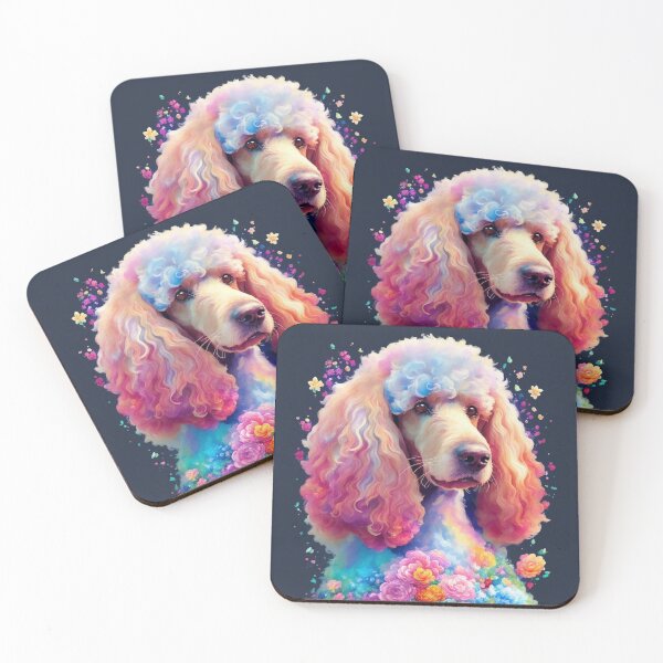 Item preview, Poodle With Flowers Art Inspired By Dog Breeds designed and sold by CDC40.