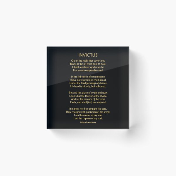 Item preview, Invictus Poem By William Ernest Henley designed and sold by HHPhotographyFL.