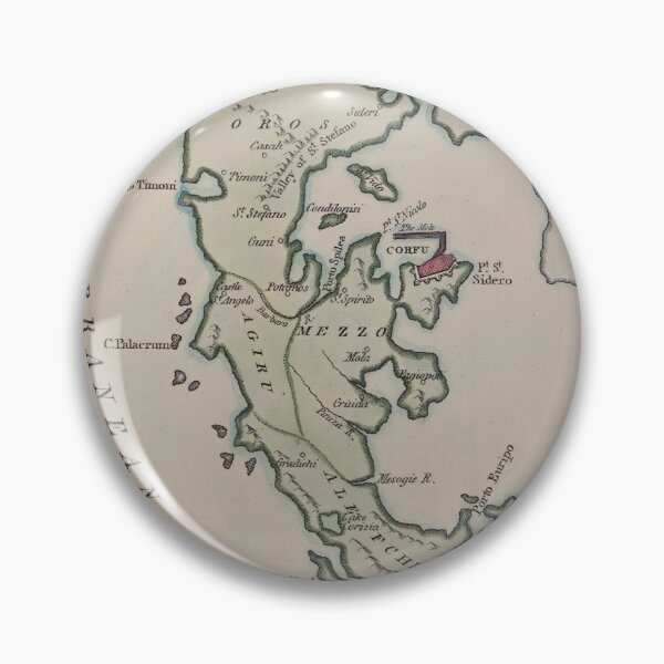 Item preview, Vintage Map of Corfu Greece (1799) designed and sold by BravuraMedia.