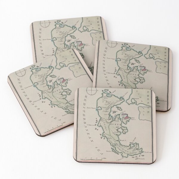 Item preview, Vintage Map of Corfu Greece (1799) designed and sold by BravuraMedia.