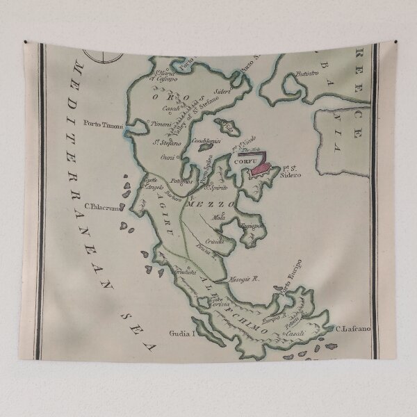 Item preview, Vintage Map of Corfu Greece (1799) designed and sold by BravuraMedia.