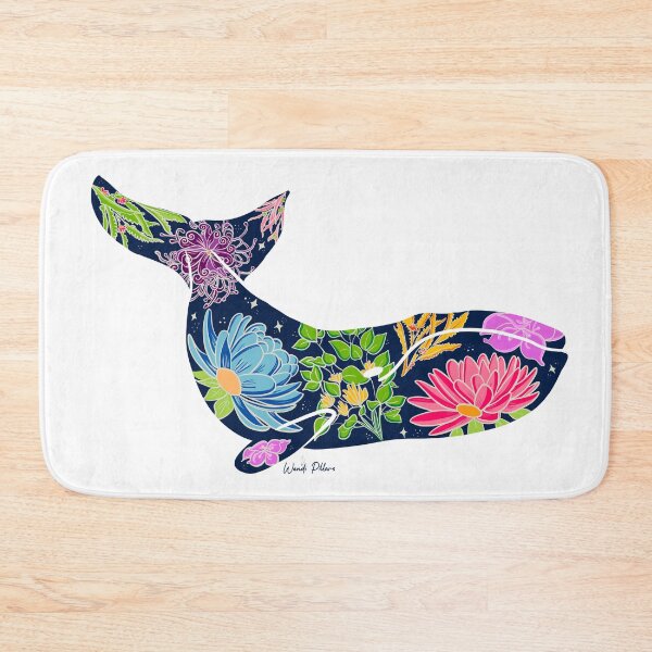 Item preview, Floral Bowhead Whale designed and sold by wpillars.