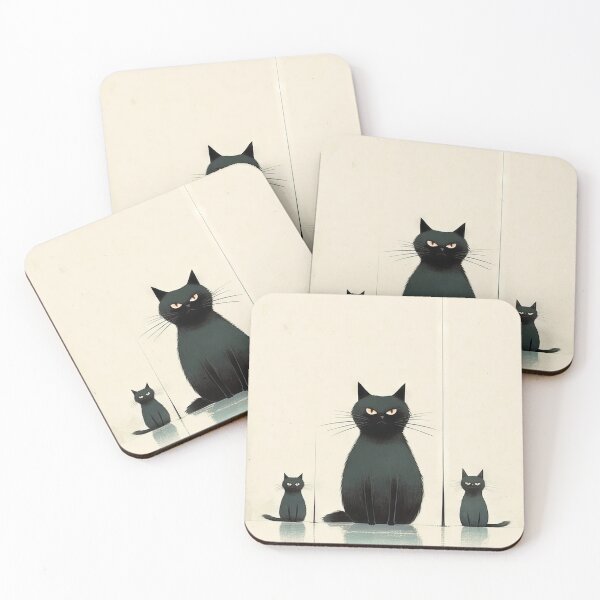 Item preview, Minimalist Cats: Aesthetic of Dark Humor designed and sold by Piotrek0001.
