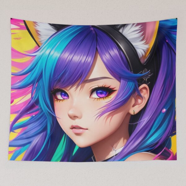 Item preview, Kawaii Neko: A Digital Delight of Anime Catgirl Charm designed and sold by Isekai-Merch.