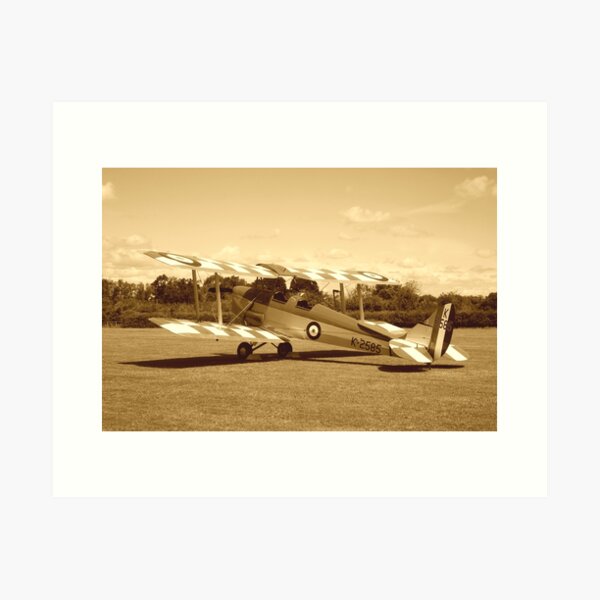De Havilland Tiger Moth K2585, sepia-toned version Art Print
