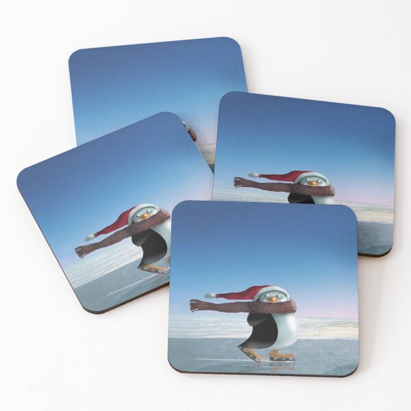 Item preview, Cartoon - Penguin Skating on Christmas designed and sold by AnsonsArtZoo.