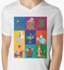 Robin Hood characters Men's V-Neck T-Shirt