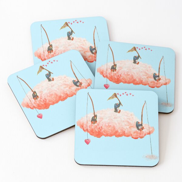Item preview, Three penguins sail on a cloud fishing for hearts designed and sold by PenguinGirl-Art.