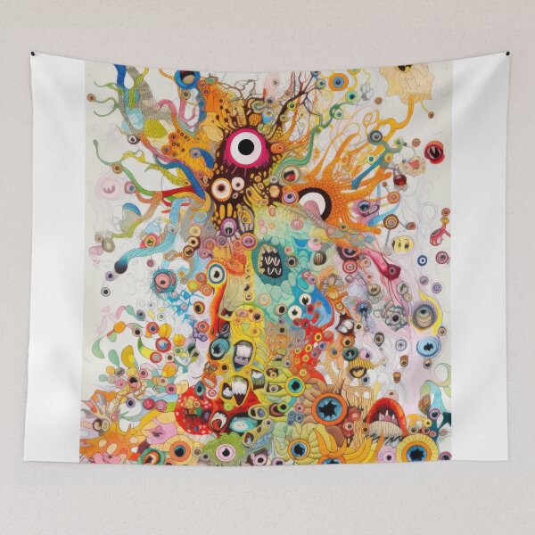 Item preview, Creepy Micro Organisms Doodle designed and sold by blackdogshop.