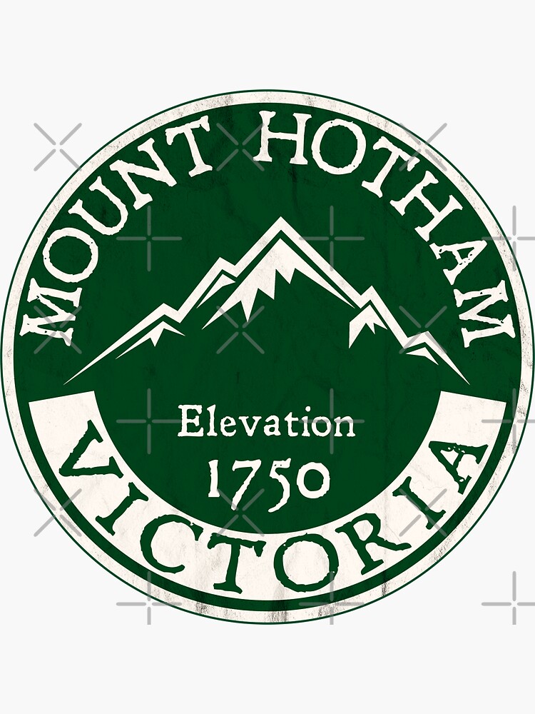 Thumbnail 3 of 3, Sticker, Ski Mount Hotham Victoria Australia Skiing Snowboard Mt designed and sold by MyHandmadeSigns.