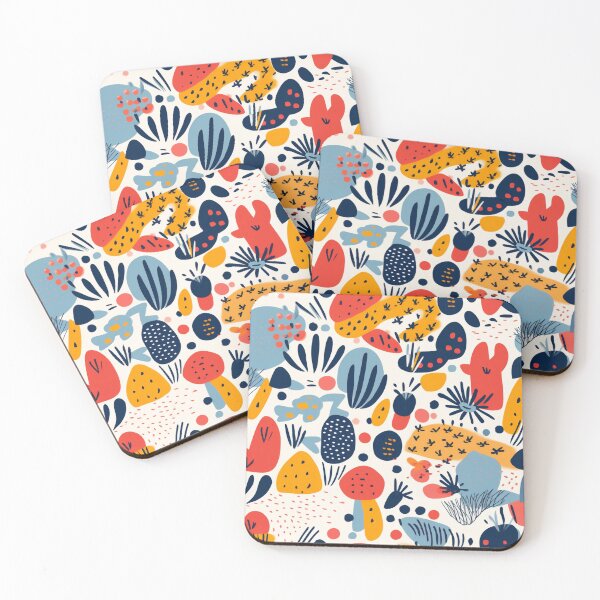 Item preview, Bight abstract organic pattern  designed and sold by PopCutie.