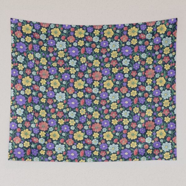 Item preview, Colorful Floral Seamless Pattern - Multicolored Vintage Flowers Art designed and sold by visterie.
