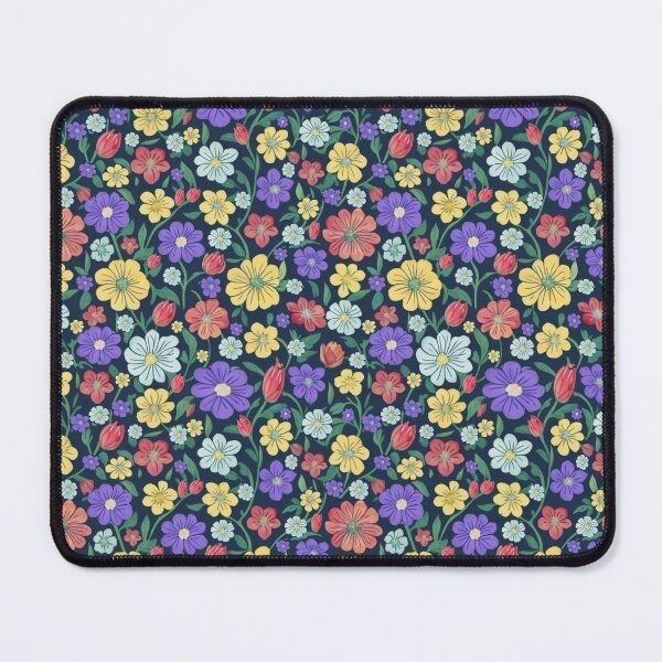 Item preview, Colorful Floral Seamless Pattern - Multicolored Vintage Flowers Art designed and sold by visterie.