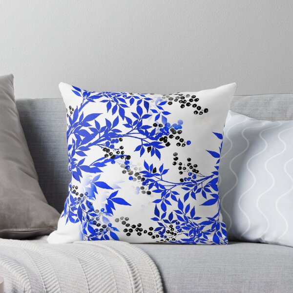 Item preview, Blue and White Leaf Toile designed and sold by Overthetopsm.