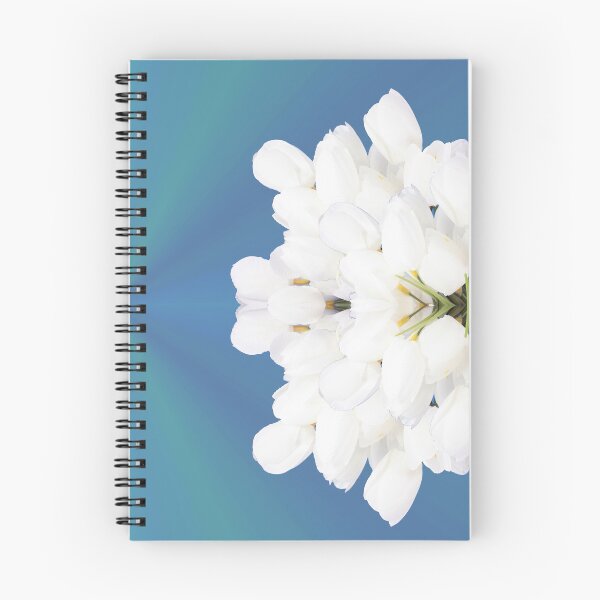 Item preview, Simple White Tulips Mirror Spray of Teal and Green designed and sold by BGGretchen.