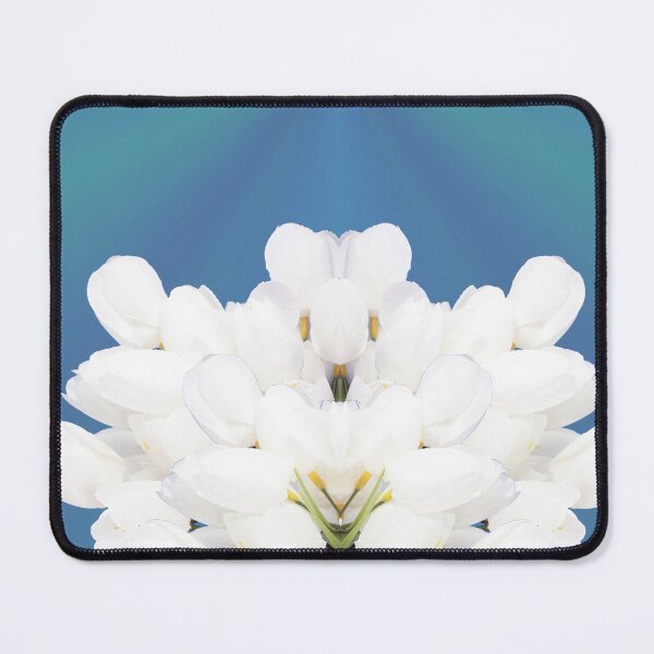 Item preview, Simple White Tulips Mirror Spray of Teal and Green designed and sold by BGGretchen.