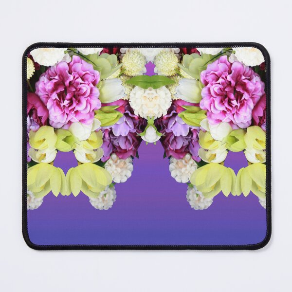 Item preview, Purple White Tulips Carnations Floral Arrangment designed and sold by BGGretchen.