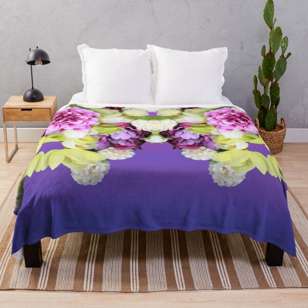 Item preview, Purple White Tulips Carnations Floral Arrangment designed and sold by BGGretchen.