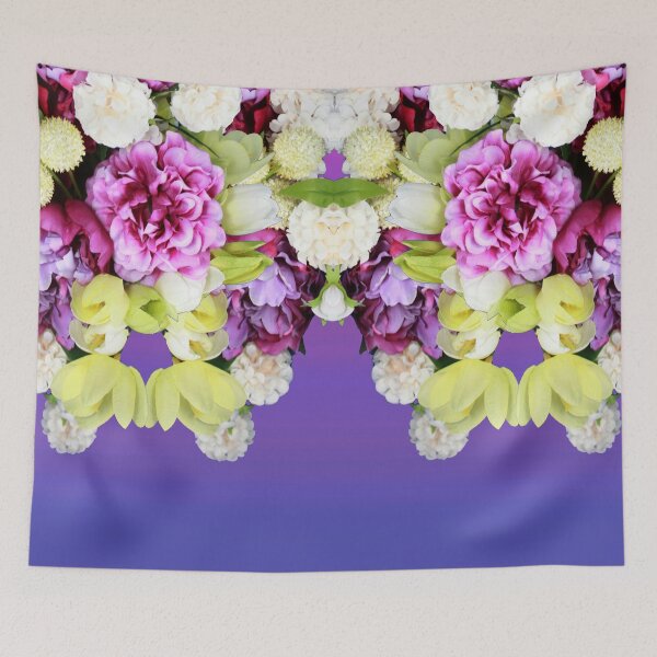 Item preview, Purple White Tulips Carnations Floral Arrangment designed and sold by BGGretchen.