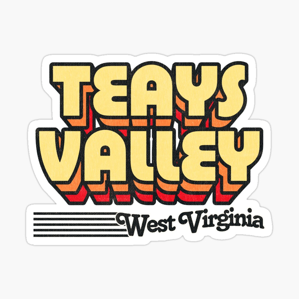 Teays Valley, West Virginia | Retro Stripes Sticker