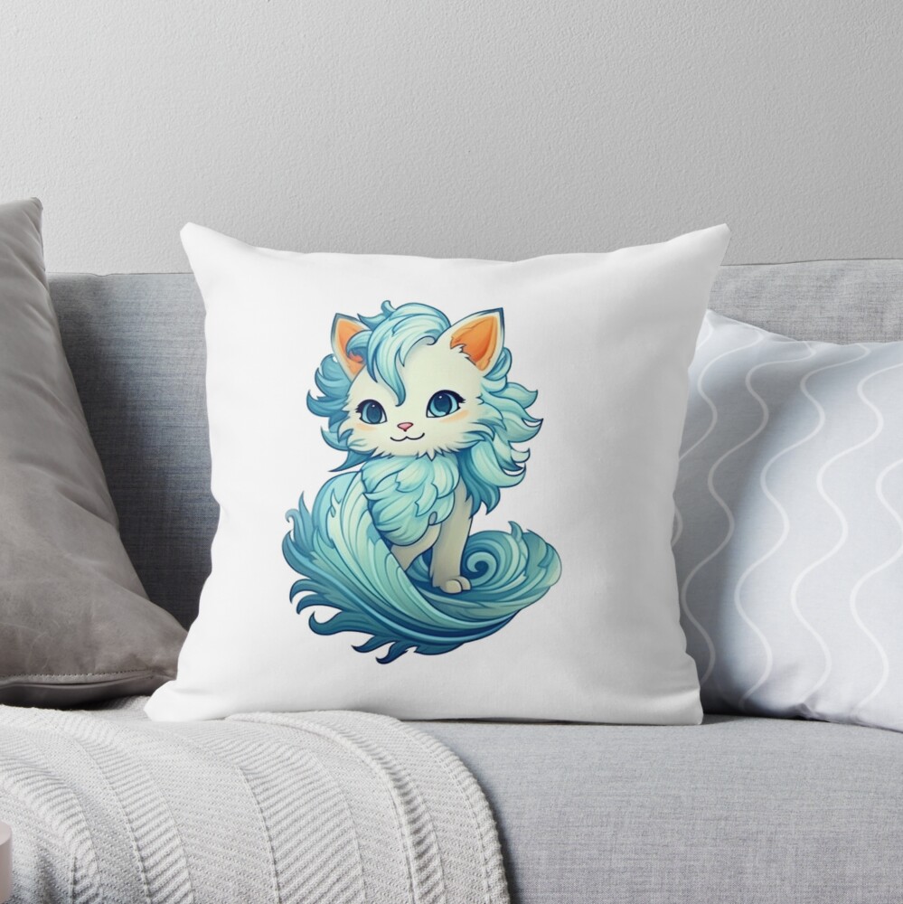 Cute Elemental Water Cat  Sticker for Sale by Sereneluna