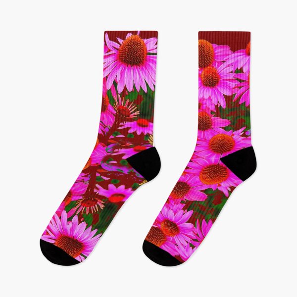Item preview, PINK CONE FLOWERS GARDEN FLORAL WINE COLOR PATTERN ART designed and sold by sharlesart.