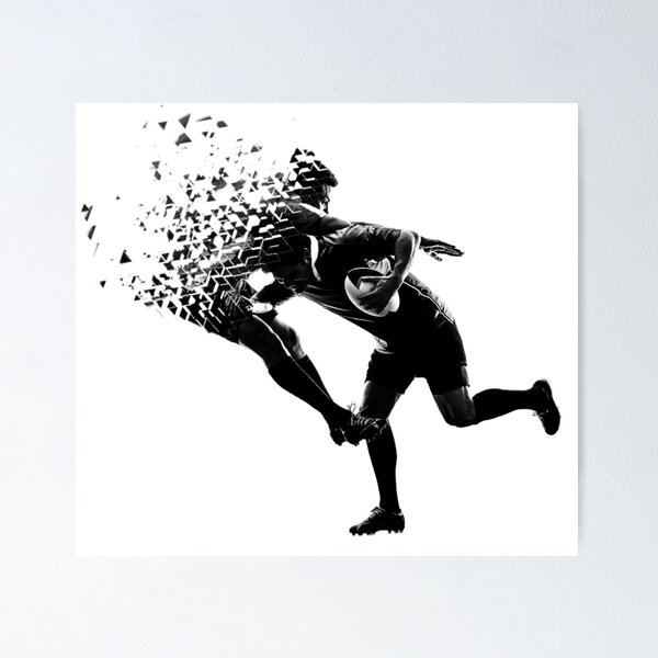 Artikel-Vorschau von Rugby Football Awesome einzigartige Shattered Design, designt und verkauft von InitialEnvy.