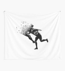 Rugby Football Awesome Unique Shattered Design Wall Tapestry