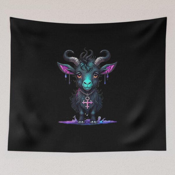 Item preview, Adorable Cartoon Satanic Goat designed and sold by Simply-Cryptic.