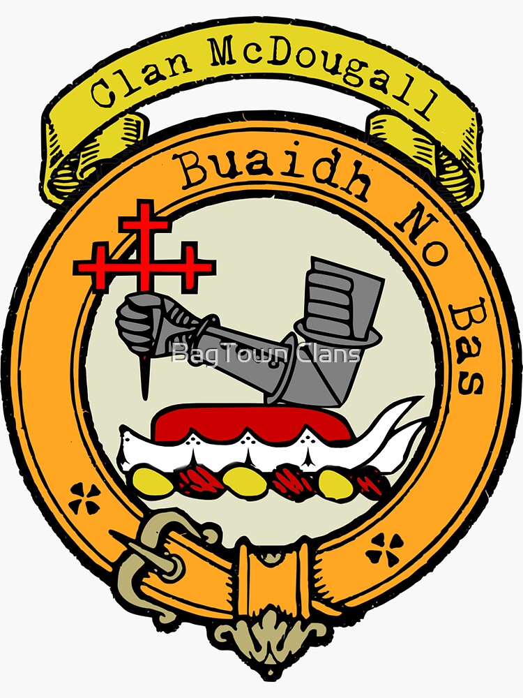 "McDougall Clan Surname crest" Sticker for Sale by ljrigby Redbubble