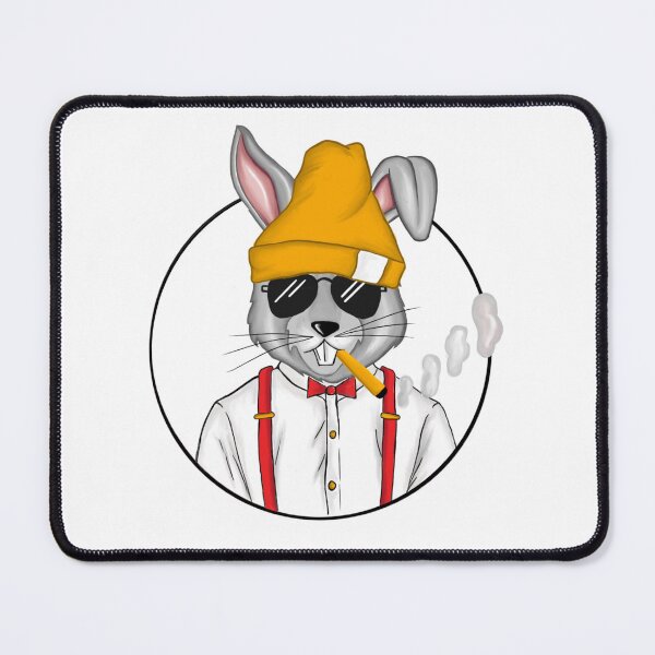Item preview, hipster rabbit designed and sold by Clases 3mundo.