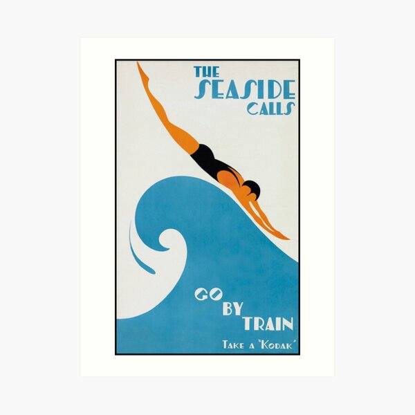 The Seaside Calls, Australia Vintage Travel Poster Art Print