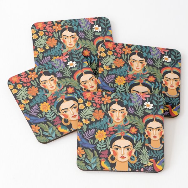Item preview, "Vibrant Tapestry: A Kaleidoscope of Colors and Intricate Details Inspired by Frida Kahlo's Artistic Legacy" designed and sold by SBD-Shop.