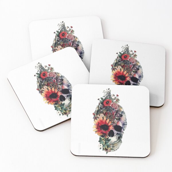 Item preview, Multi Floral Skull Flower Crown designed and sold by ArtClothesNose.
