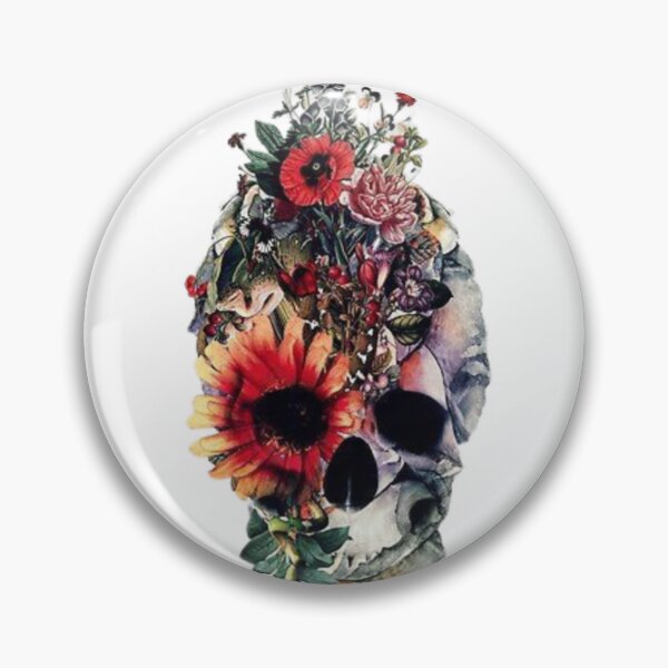Item preview, Multi Floral Skull Flower Crown designed and sold by ArtClothesNose.