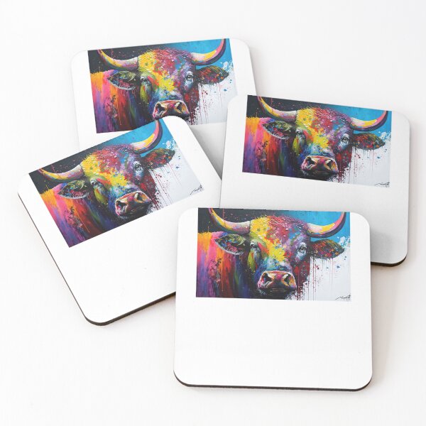 Item preview, Paint Spatter Bull designed and sold by ArtClothesNose.
