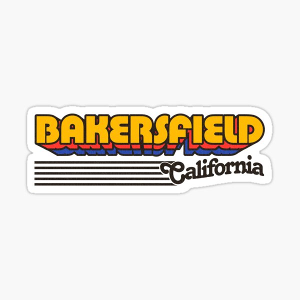 Vista previa del artículo con la obra «Bakersfield, California | Rayas retro», diseñado y vendido por retroready.