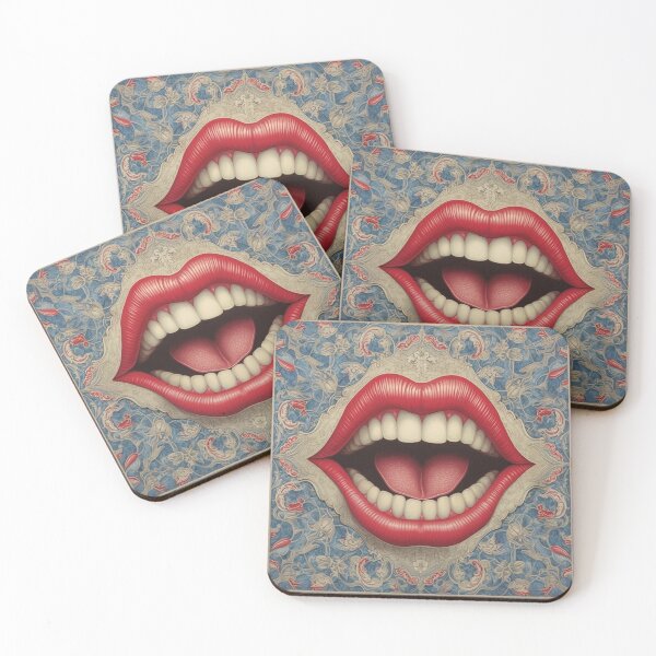 Item preview, Pegatina Labios Mid-Century designed and sold by ADHDigitalDesign.