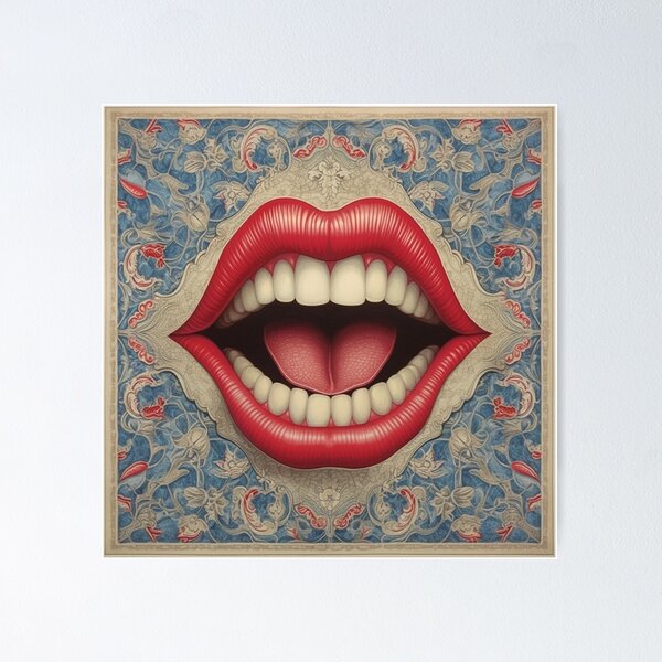 Item preview, Sticker Lips Mid-Century designed and sold by ADHDigitalDesign.