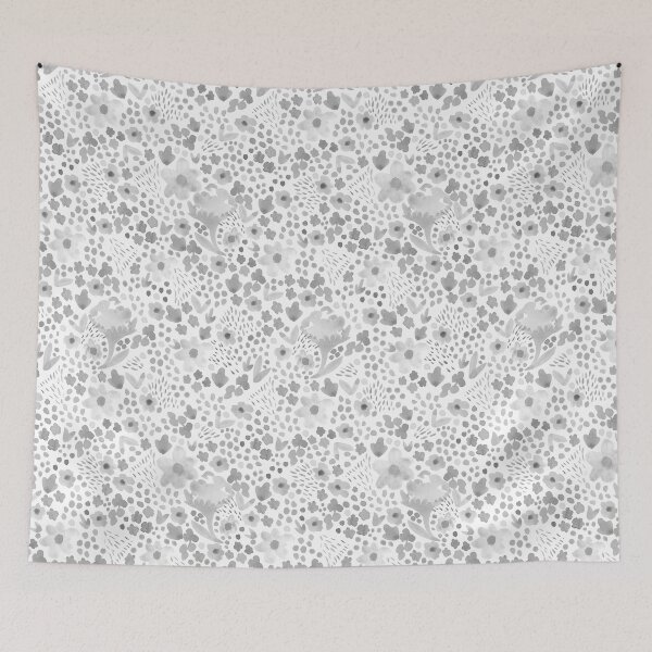 Item preview, Watercolor Floral - Gray designed and sold by KBurnsArt.