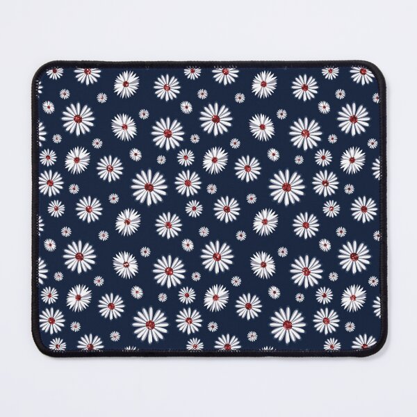 Item preview, American Red White n Blue Retro Glitter Daisies Seamless Pattern Print designed and sold by ClaudiaFlores.