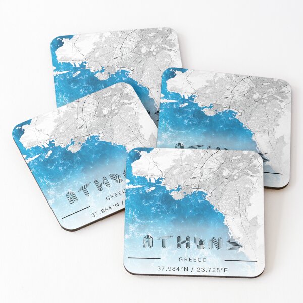 Item preview, Greece map poster designed and sold by DeluxBee.