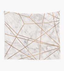 Golden Poly Marble Wall Tapestry