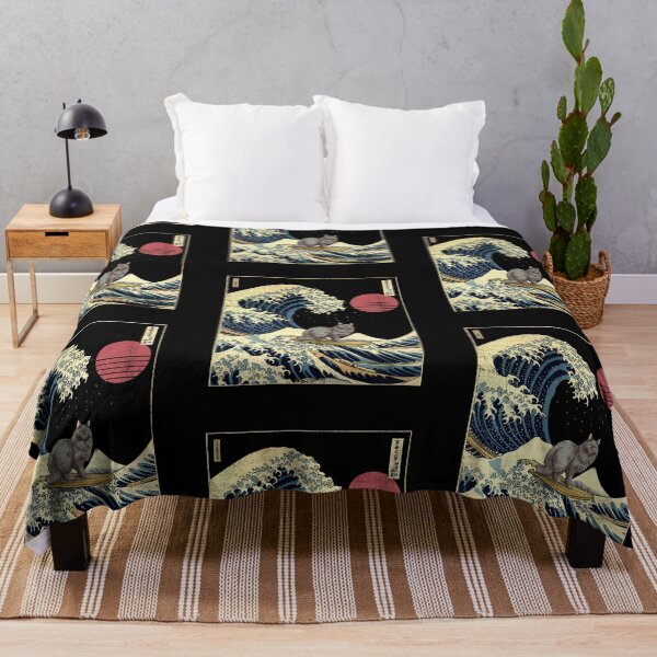 Item preview, Nebelung Cat Kanagawa Japanese Surfing Wave designed and sold by rafaeltto.